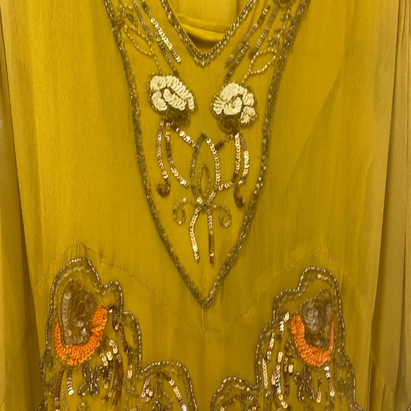 FREE PEOPLE MAGIC GARDEN PARTY DRESS 20s Flapper ART DECO Sequin Embellished S - Picture 9 of 16
